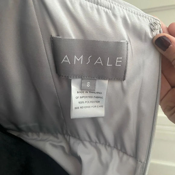 Amsale Bella Bridal Dress in Ice size 8 - Picture 3 of 5